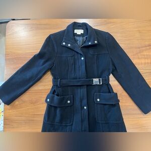 Michael Kors Black Wool Coat